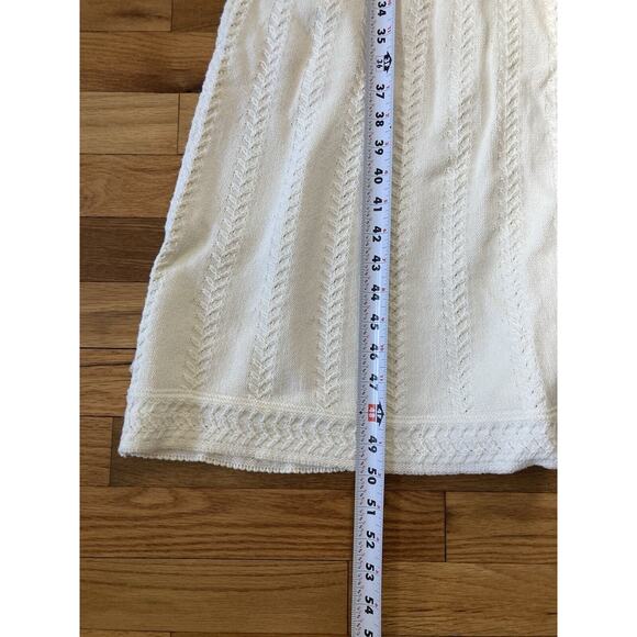 Haute Hippie NWT Cotton Stitch Embroidered Ivory Sleeveless Dress Size Medium - Picture 8 of 10
